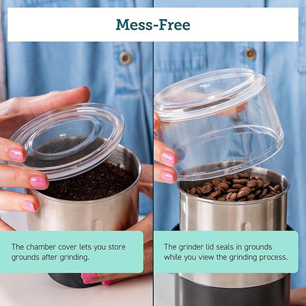 COSORI Electric Coffee Grinders for Spices, Seeds, Herbs, and Coffee Beans, Spice Blender and Espresso Grinder, Wet and Dry Grinder, Included 2 Removable Stainless Steel Bowls, Black