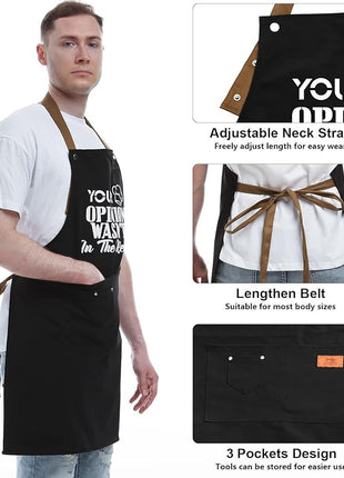 REHAVE Gifts For Men, Women, Father's Day Gifts, Gifts for Dad, Husband, Boyfriend, Brother, Mom, Wife, Girlfriend, Unique Birthday Gifts, Humor Apron for friends,Bff, Kitchen Chef Aprons Baking Gifts