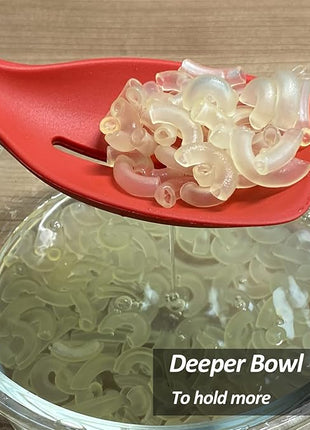 2 Pack Large Silicone Cooking Spoon, Non-Stick Slotted and Solid Spoon set with Deep Bolw and Measurement Mark for Mixing, Serving, Draining, Scooping, Scraping, Heat Resistant Kitchen Utensils, Black