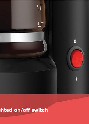 BLACK+DECKER 5-Cup Coffeemaker, Black, DCM600B