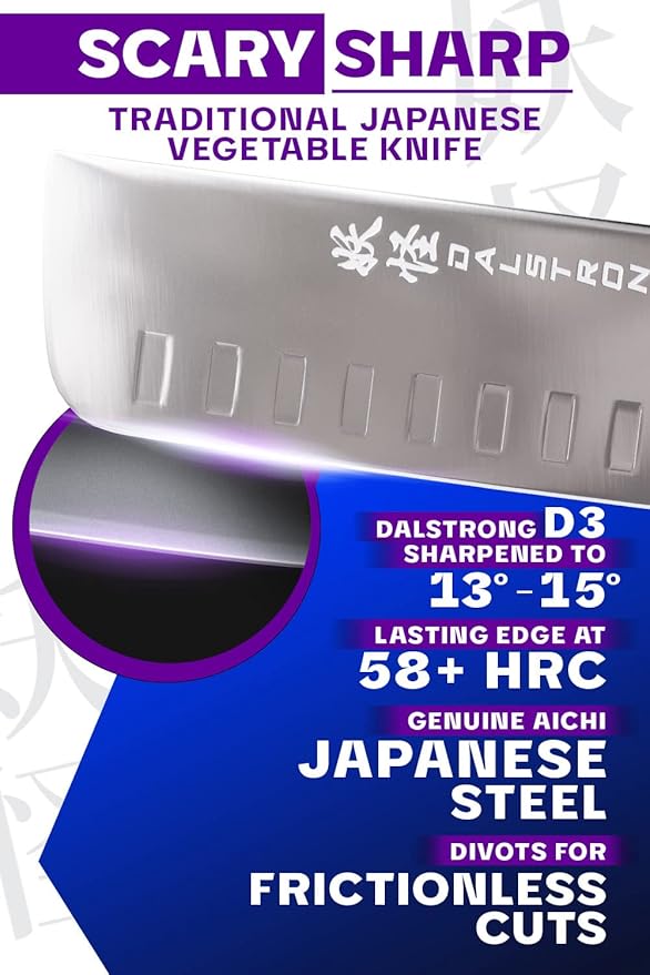 Dalstrong Nakiri Knife - 6 inch - Phantom Series - Japanese High-Carbon AUS8 Steel - Pakkawood Handle - Vegetable Kitchen Knife - Sheath Included