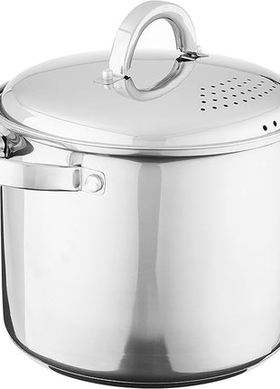 Oster Sangerfield Stainless Steel Cookware 5-Quart Pasta Pot w/Steamer & Strainer Lid