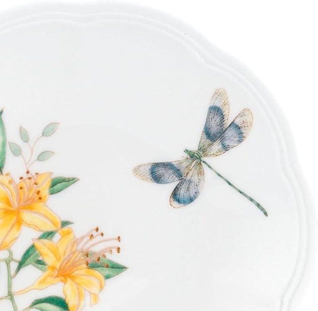 Lenox 6101810 Butterfly Meadow Tidbit Plate, White, 6 x 6 x 0.75-Inch, 1 Piece