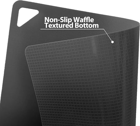 WK Flexible Plastic Cutting Boards Mats for Kitchen, Flexible Non Slip Cutting Mat, Thin Cutting Sheets, BPA Free, Dishwasher Safe, Multi Sizes