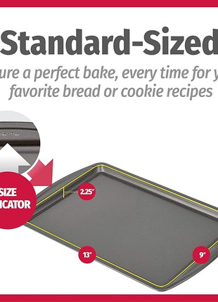 GoodCook Everyday Nonstick Carbon Steel 13” x 9” Baking Sheet Set, 3 Pack – Standard-Sized Carbon Steel Cooking Pans, Bakeware Set, Cookie Sheets for Baking, Oven Pan Set