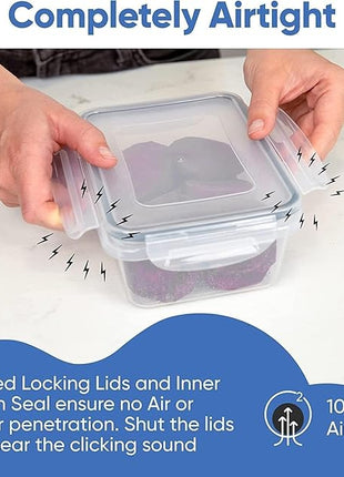 Chefs Path 48 Piece BPA-Free Plastic Food Storage Container Set with 24 Containers and 24 Lids for Kitchen Pantry Organization and Meal Prep