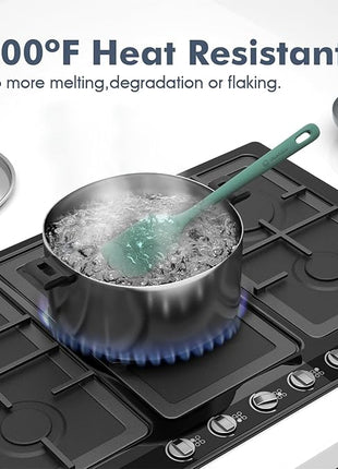 4 Pieces Silicone Spatula Set, Food Grade Rubber Spatula, Upgrade Strong Handle with Ergonomic Grip, Heat Resistant for Nonstick Cookware, Cooking