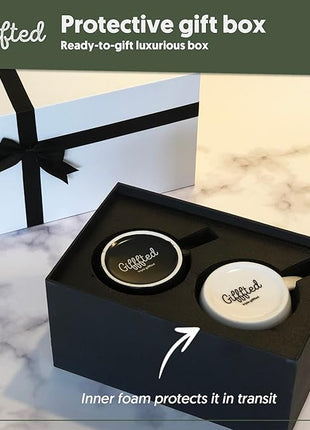 Triple Gifffted Mr and Mrs Coffee Mugs Couples Gifts Ideas for Christmas Wedding Anniversary Engagement Valentines,his Hers Present Husband Wife Him Her Men Women Bride Groom Newlyweds, Ceramic 380ml