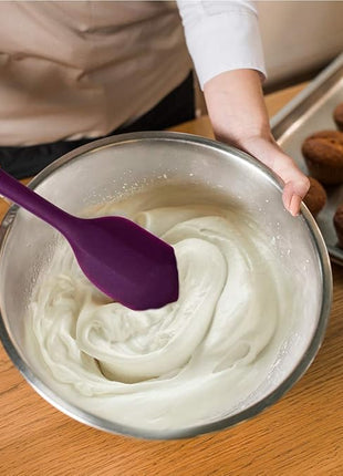 OVENTE Silicone Spatula Set of 5, Food Grade Rubber Spatula with High Heat Resistant, BPA-Free and Dishwasher Safe, Nonstick Kitchen Utensils for Baking, Cooking and Mixing, Multicolor SP12305LBGOPR