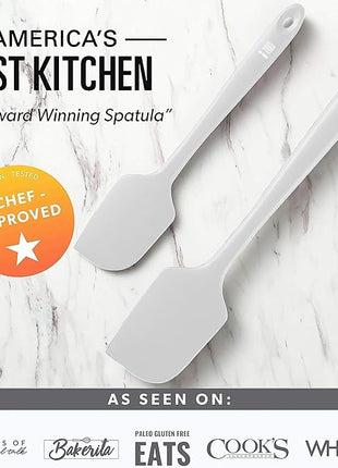 DI ORO Silicone Spatula Set - Rubber Kitchen Spatulas for Baking, Cooking, & Mixing - 600°F Heat-Resistant & BPA Free Silicone Scraper Spatulas for Nonstick Cookware - Dishwasher Safe (5pc, Stone)