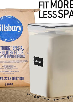 WHITE FEATHER SUPPLIES 2 PC [8.5L / 287 Oz] Extra Large Airtight Food Storage Containers with Lids - BPA Free Kitchen and Pantry Organization Containers for Baking Supplies, Cereal, Flour, Sugar, Rice