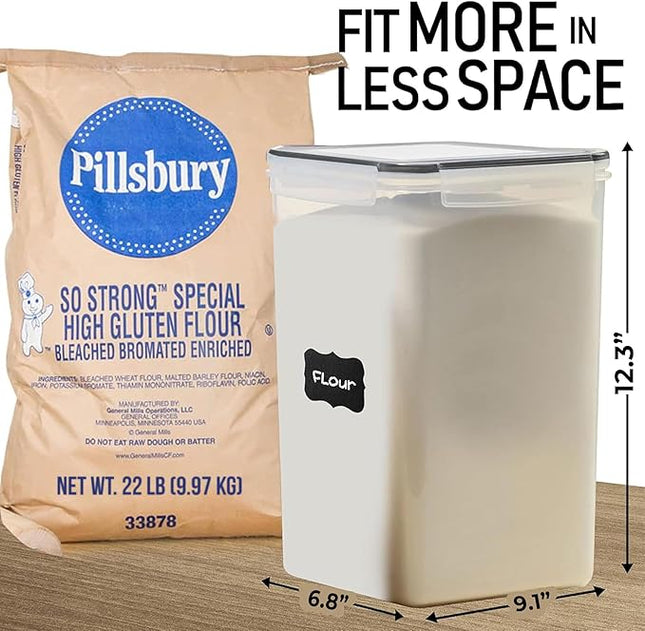 WHITE FEATHER SUPPLIES 2 PC [8.5L / 287 Oz] Extra Large Airtight Food Storage Containers with Lids - BPA Free Kitchen and Pantry Organization Containers for Baking Supplies, Cereal, Flour, Sugar, Rice