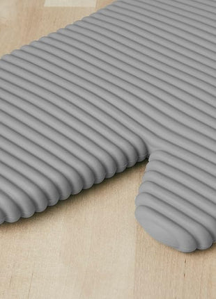 KITCHENAID Ribbed Soft Silicone Oven Mitt 2-Pack Set, 7.5"x13", Grey