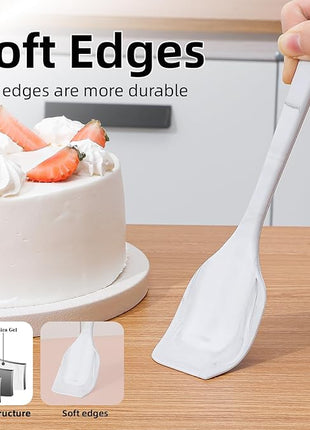 Food Grade Silicone Rubber Spatula Set for Baking,Cooking.High Heat Resistant Non Stick,Dishwasher Safe,Stainless Steel Core Handle,BPA-Free,Marbling set of 4