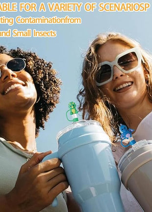 9Pc Straw Cover for Stanley Cup, Silicone Straw Topper for Stanley Cup 30&40oz with Tumblers, 10mm 0.4in Lid Accessories (Reusable)