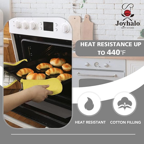 Joyhalo 5 Pack Heat Resistant Pot Holders - Terry Cloth Sets for Cooking & Baking