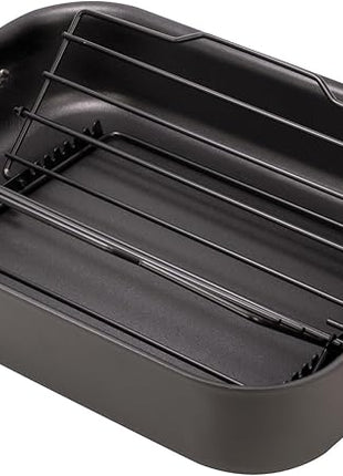 HIC Kitchen Roasting Adjustable Baking Rack, Nonstick-Coated Steel, Adjusts to 7 Different Positions, 11.5 x 10.5 x 0.5-Inches