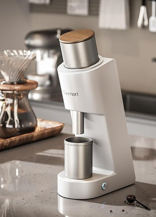 Burr Coffee Grinder,Wirsh Electric Single Dose Coffee Grinder Geimori GU38 with 38mm 6-Core Conical Burr,Stepless Adjustment for Espresso,Drip,French Press,Cold Brew,Bellows Included.