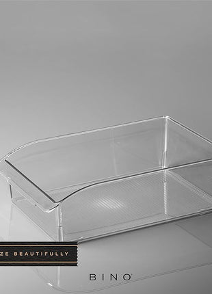 BINO | Plastic Storage Bins, Medium | THE CURVE COLLECTION | Multi-Use Organizer Bins | Storage Containers Kitchen, Pantry and Home Organization | Fridge Organizers | Pantry Organization and Storage