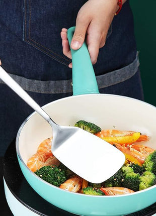 Stainless Steel Spatulas, Berglander Solid Turner,Barbecue Metal Spatulas Turner For Cooking, Kitchen Spatula For Nonstick Cookware, Dishwasher Safe, Easy to Clean