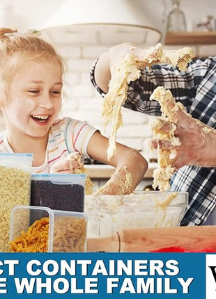 VERONES Large Tall Airtight Food Storage Containers, 10 PACK Plastic Airtight Kitchen & Pantry Organization, Ideal for Flour & Sugar Plastic Canisters with Labels