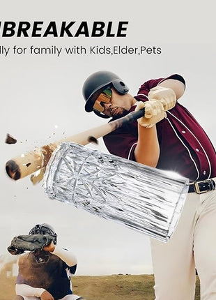 BELLAFORTE Shatterproof Tritan Plastic Tall Tumbler, Set of 4, 18oz - Myrtle Beach Drinking Glasses - Unbreakable Drinking Glasses for Parties - BPA Free - Clear