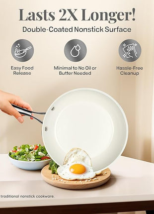 Gotham Steel Hammered 15 Pc Ceramic Cookware Set Nonstick, Deep Pots and Pans Set Non Stick with Induction Cookware, Cooking Utensils & Steamer, Non Toxic PFOA PFOS Free, Oven & Dishwasher Safe