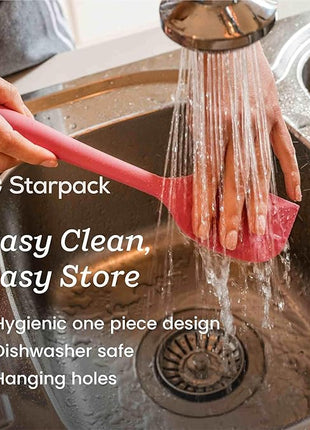 Starpack 'Flip & Whip' Premium Silicone Baking Utensils Set (5 Pcs) - Cooking Utensils with Heat Resistant to 600°F - Large & Small Spatulas, Whisk & Basting - Brush Baking Tool Set