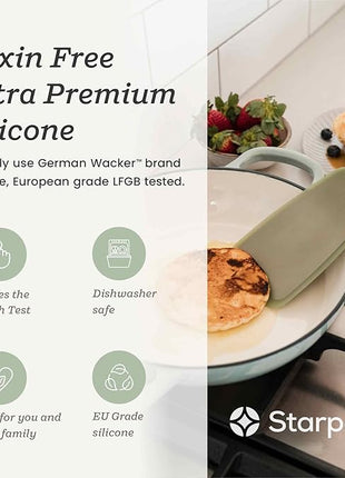 Starpack 'Flex & Flip' Flexible Silicone Turner Spatula Set (3 Pcs) - High Heat Resistant Spatulas for Cooking Egg 600°F - Silicone Pancake Turner Spatula, LFGB Grade Non Stick Rubber Kitchen Utensils