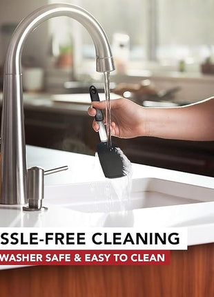 Set of 4 Silicone Spatula Utensils by Boxiki Kitchen. Professional Silicone and Stainless Steel Kitchen Spatula for Cooking, Pancakes, Eggs and Fish.