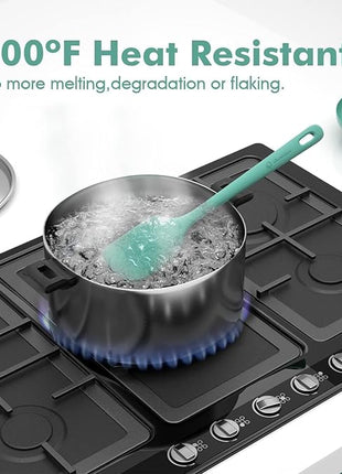 4 Pieces Silicone Spatula Set, Food Grade Rubber Spatula, Upgrade Strong Handle with Ergonomic Grip, Heat Resistant for Nonstick Cookware, Cooking