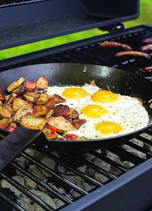 Lodge Manufacturing Company carbon steel skillet, Black/Orange, 12-Inch