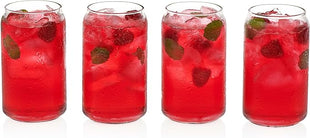 Libbey Can Shaped Beer Glass - 16 oz - 4 PACK w/ Pourer