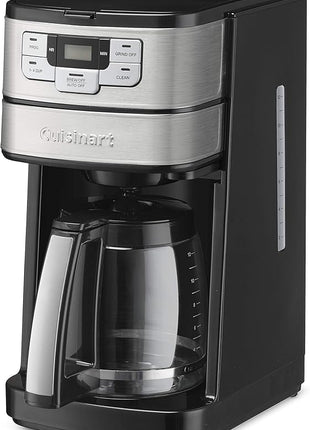 Cuisinart Automatic Grind & Brew 12-Cup Coffee Maker with Blade Grinder, Programmable Coffee Machine Glass Carafe with 1-4 Cup Setting, Brew Pause, Grind-Off Option, DGB-400NAS, Black/Stainless Steel