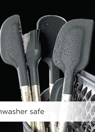 All-Clad Specialty Silicone Kitchen Gadgets Spatula Kitchen Tools, Kitchen Hacks Silver, Stainless Steel and Black