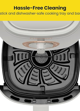 Chefman TurboFry 2-Quart Air Fryer, Dishwasher Safe Basket & Tray, Use Little to No Oil For Healthy Food, 60 Minute Timer, Fry Healthier Meals Fast, Heat And Power Indicator Light, Temp Control, White