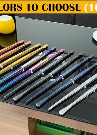 JETKONG 2 Pcs 16-Inch Heavy Duty Cooking Tweezers Extra Large Stainless Steel Food Tweezers Gaint Kitchen Tweezer Tongs (Gold)