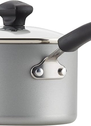 Farberware Cookstart DiamondMax Nonstick Cookware/Pots and Pans Set, Dishwasher Safe, Includes Baking Pan and Cooking Tools, 15 Piece - Silver