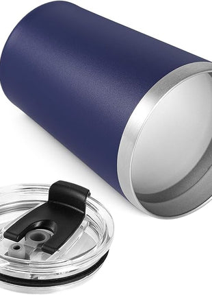 VEGOND 12oz Tumbler Stainless Steel Tumbler bulk Vacuum Insulated Double Wall Travel Tumbler with Lid and Straw Reusable Tumbler, Navy blue 1 Pack