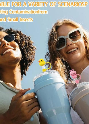 8S Straw Cover for Stanley Cup, Silicone Straw Topper for Stanley Cup 30&40oz with Tumblers, 10mm 0.4in Lid Accessories (Reusable)