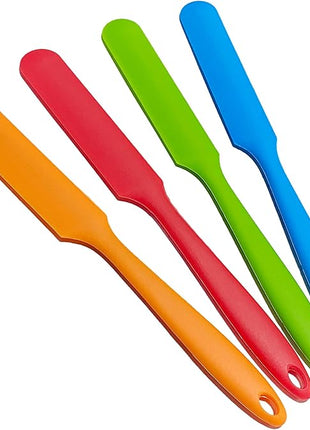 zYoung 4 Pcs Silicone Spatula Set Heat Resistant Cake Cream Butter Spatulas Mixing Batter Scraper Non-Stick Flexible Baking Cooking Tool