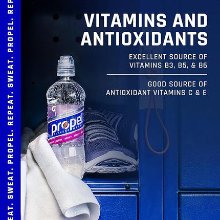Propel, Peach, Zero Calorie Sports Drinking Water with Electrolytes and Vitamins C&E, 16.9 Fl Oz (Pack of 12)