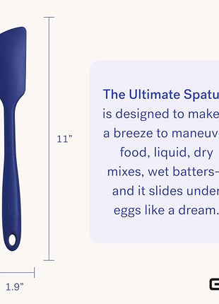 GIR: Get It Right Silicone Kitchen Spatula - Non-toxic Cooking Utensils for Nonstick Cookware, Cooking and Baking, Ultimate - 11IN - Navy