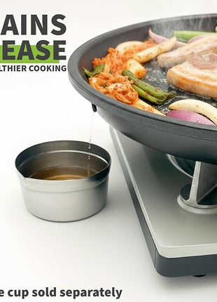 TECHEF - Korean BBQ Nonstick Grill Pan, KBBQ Grill Pan, PFOA-Free, Dishwasher Oven Safe, Made in Korea (Black)