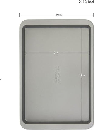 KitchenAid 9x13in Nonstick Aluminized Steel Baking Sheet, Contour Silver