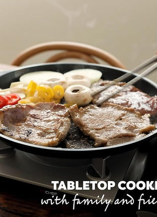 TECHEF - Korean BBQ Nonstick Grill Pan, KBBQ Grill Pan, PFOA-Free, Dishwasher Oven Safe, Made in Korea