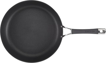 Circulon Radiance Deep Hard Anodized Nonstick Frying Pan /Skillet with Lid - 12 Inch, Gray