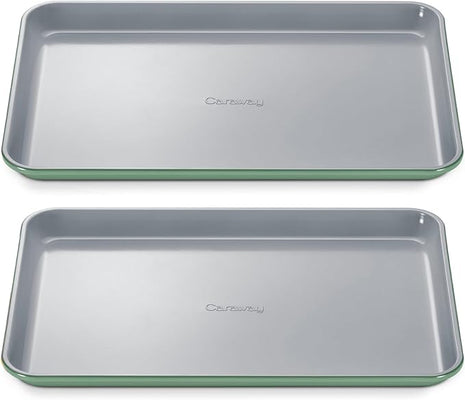 Caraway Non-Stick Ceramic Medium Baking Sheet - Naturally Slick Ceramic Coating - Non-Toxic, PTFE & PFOA Free - Perfect for Baking, Roasting, and More - Medium (15" x 10") - Sage