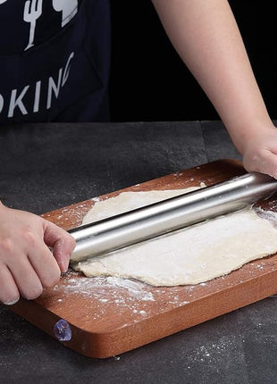 Stainless Steel Rolling Pin, Matte Finish 16.7 Inches, Berglander Rolling Pin For Baking Pizza Dough, Pie, Cookie, Essential Kitchen Utensil Gift Ideas For Bakers.