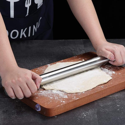 Stainless Steel Rolling Pin, Matte Finish 16.7 Inches, Berglander Rolling Pin For Baking Pizza Dough, Pie, Cookie, Essential Kitchen Utensil Gift Ideas For Bakers.